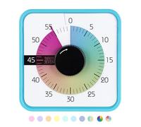 Visual Timer 7.5 inch, 60 Minute 1 Hour Countdown Timer for Kids - Classroom Teaching Tool Home Office Meeting, Mechanical Countdown Clock for Exam Time Management Magnetic, Colorful and Sky Blue