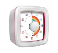 Visual Timer - 9.5cm Rainbow Disk Visual Timer with Quiet Countdown | ABS Time Management Tool for Kids Students | Non-Ticking Clock | Study Teaching Aid for Exam Kitchen Home