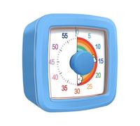Visual Timer - 9.5x9.5x4.8cm Countdown Teaching Clock, Non Ticking Time Manager, Learning Reminders, Study Work Timer For Kids Adults Classroom Tests Home Office Meeting Cooking Reading