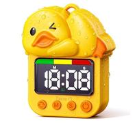Visual Timer Children's Digital with Light, Max 99 Minutes, Silencieux, IPX5 Waterproof, USB Rechargeable, for ADHD / Apprentissage / Brossage Dents / Sieste / Bathing