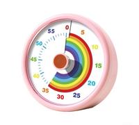 Visual Timer for Kids, 60-Minute Countdown Timer with for Rainbow Design for Classroom, Kitchen, Office, Study, Exercise and Cooking Time Management(pink)