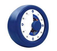 Visual Timer for Kids, 60-Minute Silent Countdown Clock with Race Car Disk, No Ticking Kitchen Timers for Classroom Homeschool, Small Desk Timer Gift for Toddlers Students Adults, Navy Blue