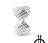 Visual Timer for Kids, Digital Hourglass Kids Timer 1-30 Minutes Freely Adjustable Gravity Electronic Color Sand Timers Timing Management Assistant for Home Classroom (White, White Light)