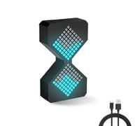 Visual Timer for Kids, Digital Hourglass Kids Timer 1-30 Minutes Freely Adjustable Gravity Electronic Color Sand Timers Timing Management Assistant for Home Classroom (Black, Blue Light)