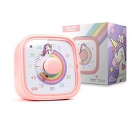 Visual Timer for Kids - Unicorn Rainbow - Time Management Tool - 60 Minute Countdown - Promotes Concentration & Productivity - For School, Play, Learning, Brushing Teeth - Colourful & Fun