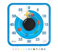 Visual Timer of 19.1 cm, 60-minute countdown for children, educational tool, office meeting, mechanical countdown clock for exam time management, timer of