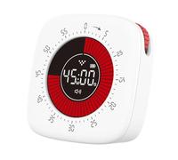 Visual Timer Rechargeable 60 Minutes Countdown Kids Study Clock Silent Timer Children Adult Mechanical Timer Management Tool(B)