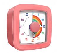 Visual Timer Timers for Kids Adults, 60-Minute Countdown Timer for Classroom, Kitchen Timer for Cooking (Pink)