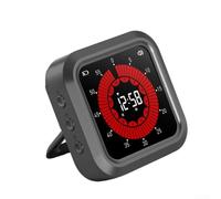 Visual Timer with Large Display for Students and Classroom, Time Management Tool with Custom Alarms, Adjustable Volume and Silent Flashing, 12H Countdown for(Black)