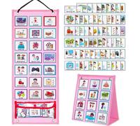 Visual Timetable 96 Pcs Children Daily Routine Chart 2-in-1 Now and Next Board Learning Aid Picture Cards to Support Speech, Autism, Communication in Preschool, Preschool Daily Routine Sheet