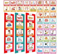 Visual Timetable for Home,Visual Timetable for kids,Practical Routine Chart for Children with 60 Durable Visual Pecs Cards, Support for Autism, ADD, Learning Difficulties, Early Years Transitions