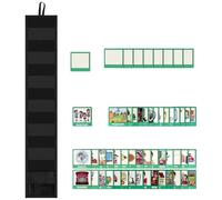 Visual Timetable for Kids, Daily Routine Chart for Visual Schedule, Chart Visual Now and Next Board Learning Aids Tool, Plan Cards to Support Communication/Routine/Transition, for Autism, Adhd (Black)