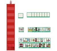 Visual Timetable for Kids, Daily Routine Chart for Visual Schedule, Chart Visual Now and Next Board Learning Aids Tool, Plan Cards to Support Communication/Routine/Transition, for Autism, Adhd (Red)