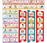 Visual Timetable, Visual Timetable for kids, Practical Routine Chart for Children with 60 Durable Visual Pecs Cards, Support for Autism, ADD, Learning Difficulties, Early Years Transitions