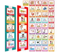 Visual Timetable with 60pcs Pecs Cards, Daily Routine Chart for Children Visual Timetable for Kids Communication Cards for Autism Routine Chart for Children Learning Difficulties ADHD Home School