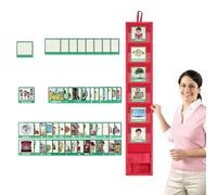 Visual Timetables - Daily Routine Chart Children Planner | Felt Visual Board | Visual Schedule for Kids | Daily Routine Chart | Daily Behavior Schedule with 45 Activity & 9 Blank Cards