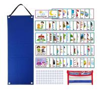 Visual Timetables Daily Routine Chart Timetable Cards Children Daily Calendar Chore Chart for Kids Blue