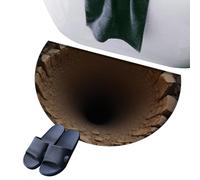 Visual Trap Floor Mat - Velvet Semi Circular Crystal Door Rug | Stain Resistant Mat For Entrance Doors Playroom Indoor Bedroom Living Room Kitchen Office Dorm