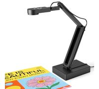 Visualiser for Teaching: 12MP Document Camera & 4K Webcam with Manual Zoom, Auto Focus, Built-in Mic, LED Light, For Mac/Windows/Chromebook, Zoom/OBS | for A3, Distance Learning, Online Art