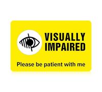 Visually Impaired - I`m Blind Awareness Medical Card, Visually impaired Card with Writable Panel and Patterned Lanyard, Visually impaired - I`m Blind Emergency Contact Card (Visually Impaired)