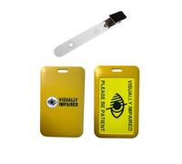 Visually Impaired ID Card with Card Holder and Crocodile Clip