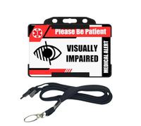 Visually Impaired Medical Alert ID Card with Breakaway Lanyard, Please Be Patient, Hidden Disability