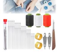 Visulong 34 Piece Sewing Kit, Whimsyard Sewing Kit, 2025 New Big Eye Steel Sewing Needles Kit, Stainless Steel Needles for Hand Sewing, Portable DIY Hand Made Craft Set (2Set)