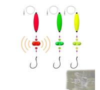Visulong Catfish Fishing Set, 2025 New Takedown Rigs Cat-fish Rig Making Kit with Circle Hooks, Double Rattle Beads, Peg Float, for Bank&Bottom Fishing (3pcs,8/0)