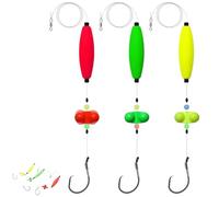 Visulong Catfish Fishing Set, Catfish Rig Making Kit with Circle Hooks, Peg Floats, Beads, and Rattles for Catching Big Catfishs, Carp, and Bottom Fishing (1)