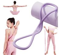 Visulong Resistance Bands, Figure 8 Exercise Bands for Women Men,Saludea Resistance Band with Handles,8 Shaped Resistance Rubber Band for Arms, Back,Shoulder Stretch, Yoga Pulling Rope (Purple 15 lb)