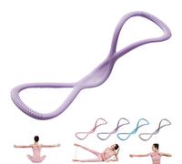 Visulong Resistance Bands, Figure 8 Exercise Bands with Handles, Resistance Band Stretch Fitness Band Figure 8, for Working Out, Arm, Chest Expander Strap (Purple,15 LB)
