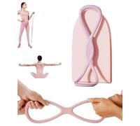 Visulong Resistance Bands, Figure 8 Resistance Band for Women & Men - 15/25/35lb Silicone Pull Rope for Shoulder, For Shoulder, Back & Arm Workout, Home Gym,Yoga - Toning,Posture Correction (A-15lb)