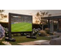 visunext football outdoor public viewing projector & projection screen bundle