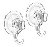 VIS'V Wreath Hanger, Large Suction Cup Wreath Hooks, Heavy Duty, 22 LB Capacity, Removable and Reusable, Clear, 4 Pcs