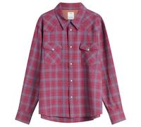 Visvim Men's Four Corners Check Shirt Red 1