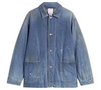 Visvim Men's Social Sculpture DMGD Down Jacket Indigo