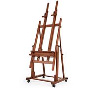 VISWIN Double Mast Heavy-Duty H-Frame Easel, Tilts Flat & Movable, Adjustable Beech Wood Large Easel Stand for Painting with Storage, Hold Canvas up to 83", Professional Art Easel for Adults, Artists