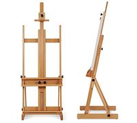 VISWIN Large H-Frame Easel for Painting 53"-91" H, Adjustable Solid Beech Wood Heavy Duty Easel Stand with Storage Tray, Hold Canvas up to 78", Art Easel for Adults, Artists