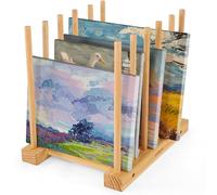 VISWIN Tabletop Art Storage Rack - Wooden Drying & Display Rack with Adjustable Slots for Organizing Canvas, Prints, Artwork, Panels, and Posters - Ideal Art Organizer for Studios & Galleries