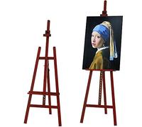 VISWIN Wooden Art Easel for Painting, Adjustable & Foldable Beech Wood Display Easel Stand for Canvas, Hold Canvas up to 43", 57''-76" H Floor Art Easel for Adults, Artists, Beginners