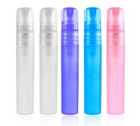 Visxcnu 5 Packs 5 ml Portable Mini Spray Bottles, Refillable Perfume Bottles, Travel Size, Small Sample, Empty Bottle Container, Travel Trips, Spray Boxes, Dispenser for Perfume, Make-Up Remover
