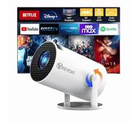 Visyon HY300 PRO+ 2025 | 1080P Full HD WiFi Projector with Android 11.0 - 12000 Lumens Portable Home Theater & Outdoor Movie Projector | Screen Mirroring for iOS/Android | Gaming & HDMI Compatible