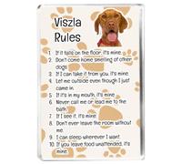 Viszla Rules - Funny Pet Owner Quote - Dog Mum/Dad - Fridge Magnet - Novelty Gift