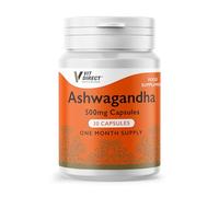 Vit Direct - Ashwagandha - 30 Capsules - 500mg - Daily Supplement - One Month Supply - Anxiety & Mood Support - Improve Muscle Strength & Recovery - Supports Brain Function - Easy to Take