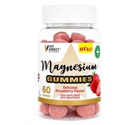 Vit Direct - Magnesium Gummies - 60 Strawberry Flavoured Gummies - Supports Energy, Reduces Tiredness & Fatigue - Enhances Muscle Function - Vegan-Friendly Magnesium Supplements