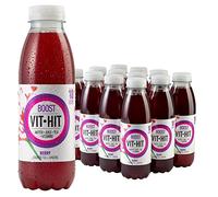 VIT HIT BOOST - 12 x Berry + Ginseng + Rooibos Tea | Vegan, Low Sugar, Low Calories, Vitamin Drink | 100% RDA of 8 Vitamins (500ml x 12 Bottles)