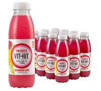 VIT HIT IMMUNITEA - 12 x Dragonfruit + Yuzu + Ceylon Tea | Vegan, Low Sugar, Low Calories, Vitamin Drink | 100% RDA of 8 Vitamins (500ml x 12 Bottles)