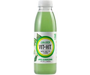 VIT HIT Lean and Green Sports Drink Apple, Elderflower 500 ml Pack of 12