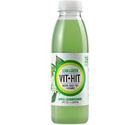 VIT HIT Lean & Green Apple & Elderflower Vitamin Drink 12 Bottles of 500 ml