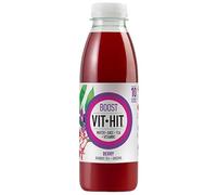 VIT HIT Vegan, Low Sugar, Low Calories, Vitamin Drink | 100% RDA of 8 Vitamins (12 x 500ml, Boost - Berry)